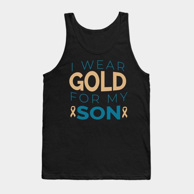 I Wear Gold For My Son Tank Top by gdimido
